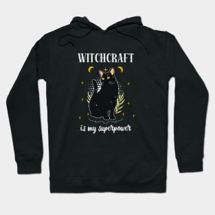 Witchcraft Is My Superpower Black Cat Wicca Hoodie